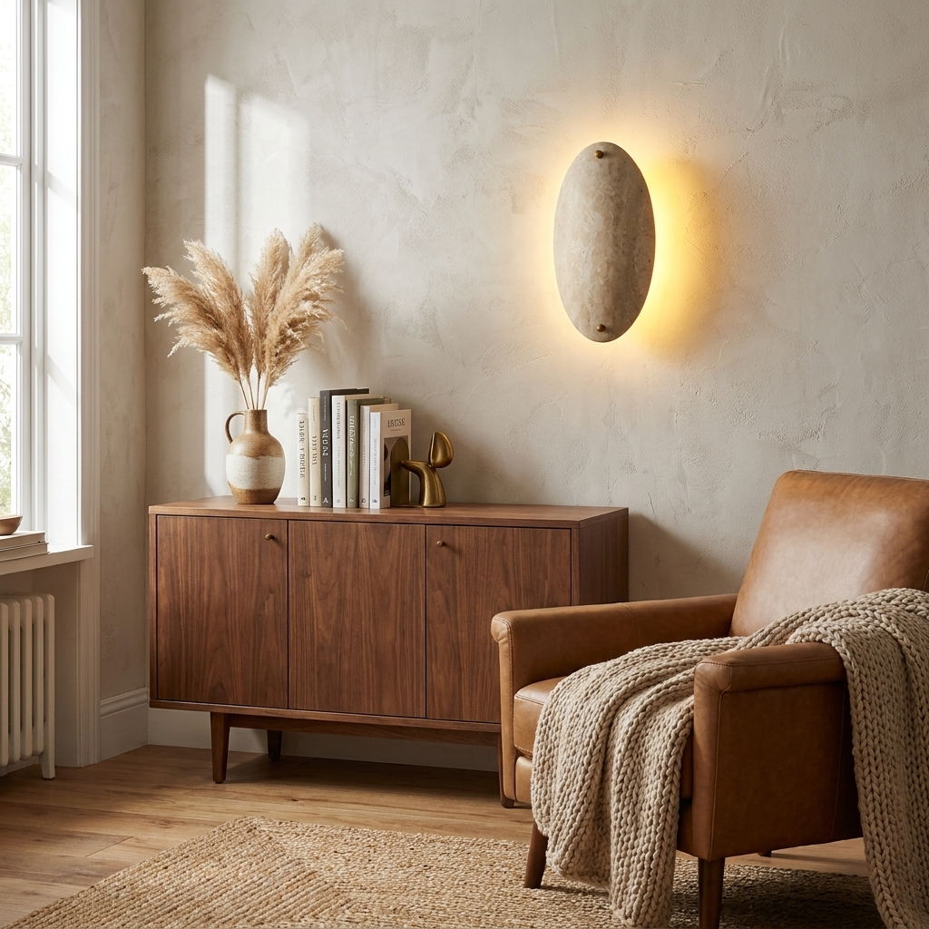 Travertine Bar Wall Sconce