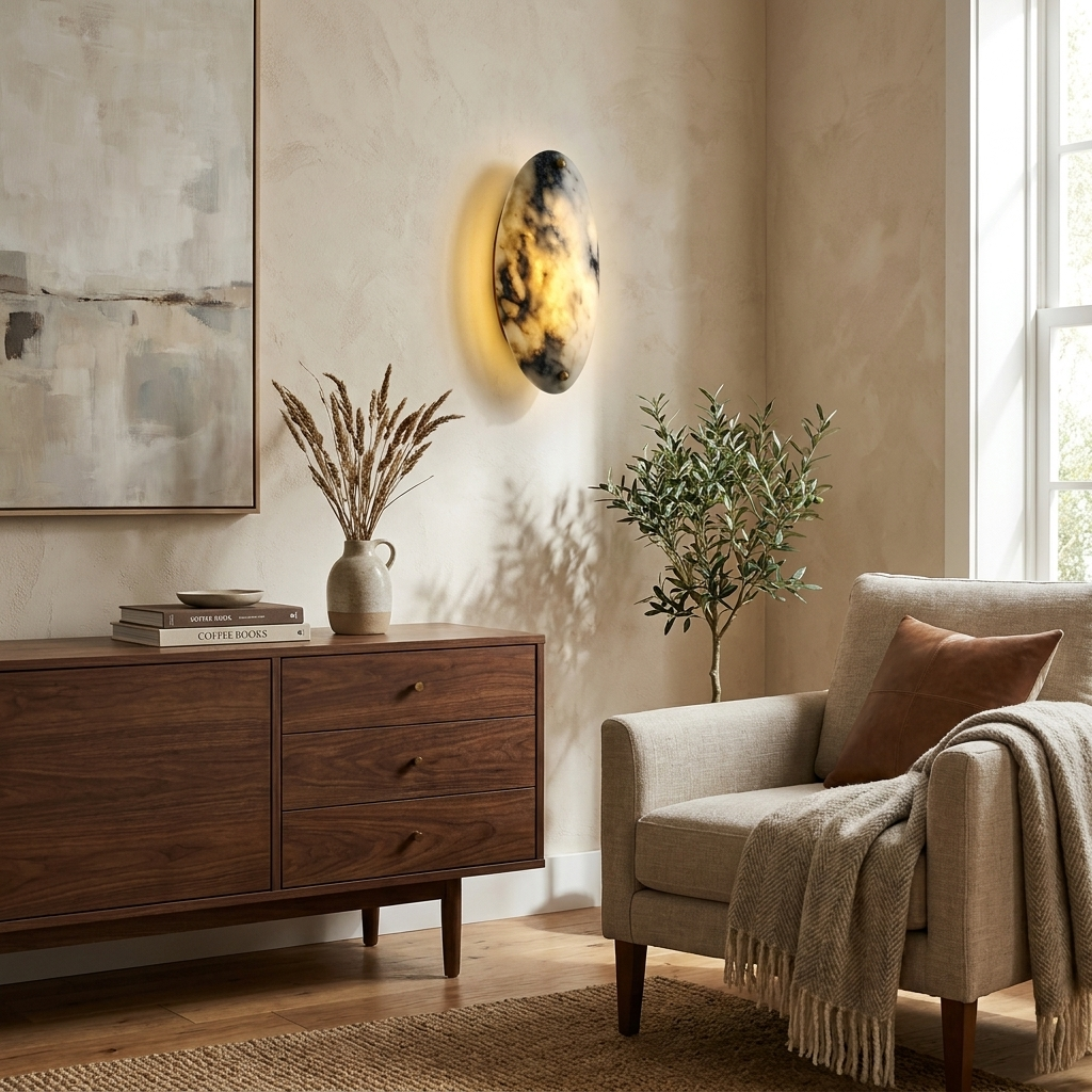 Travertine Bar Wall Sconce