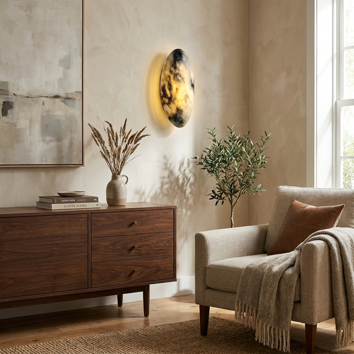 Travertine Bar Wall Sconce