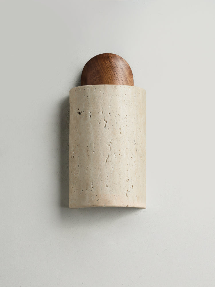 Travertine Capsule Wall Sconce