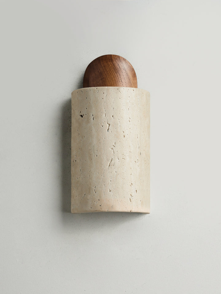 Travertine Capsule Wall Sconce