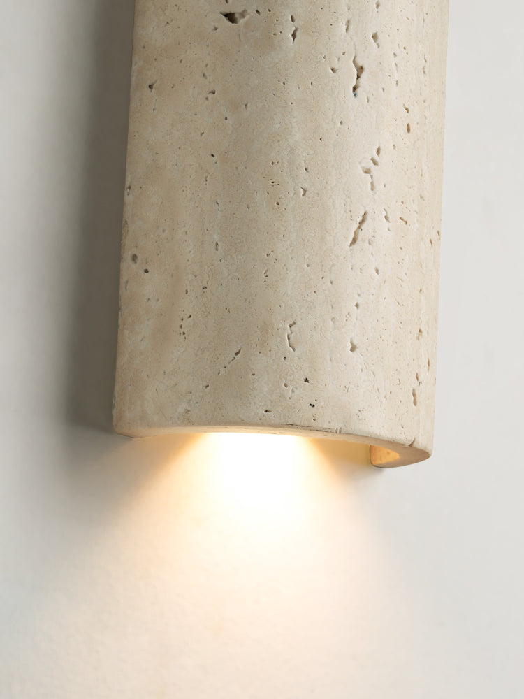 Travertine Capsule Wall Sconce