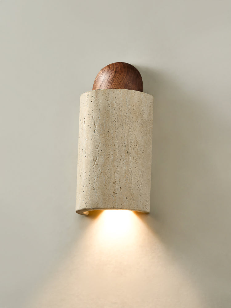 Travertine Capsule Wall Sconce