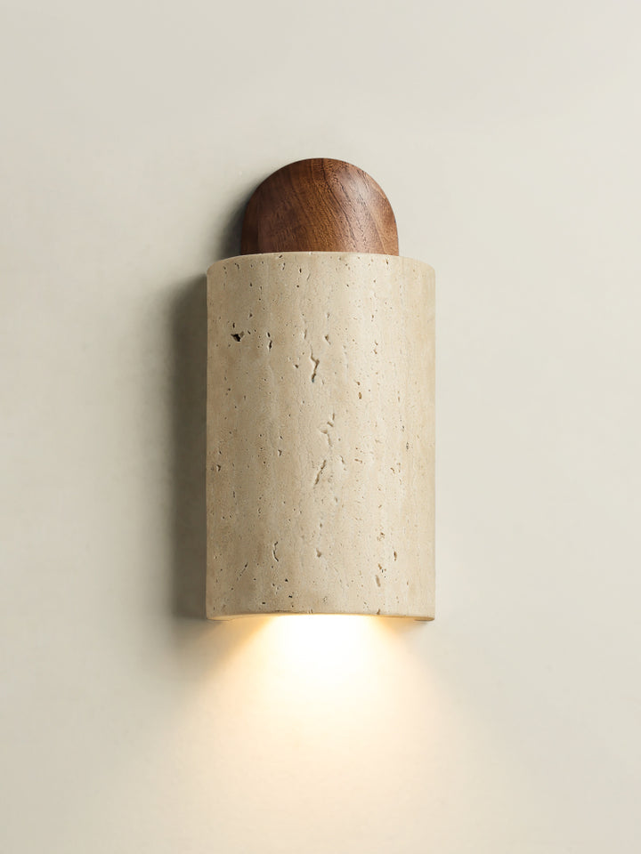 Travertine Capsule Wall Sconce