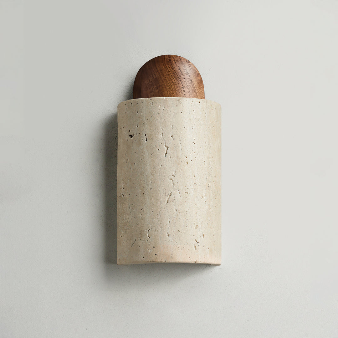 Travertine Capsule Wall Sconce
