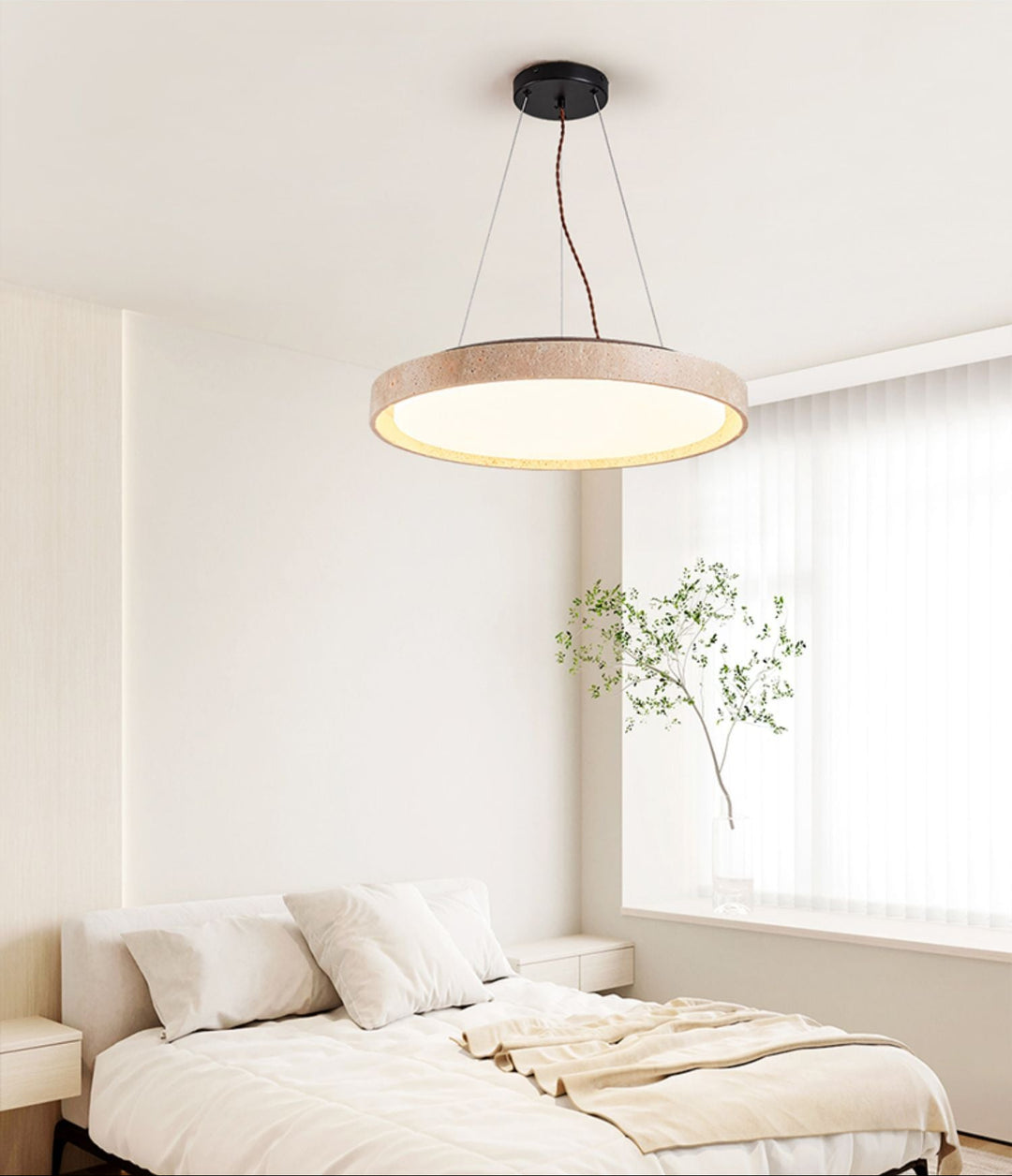 Travertine Circle LED Pendant Light - Vakkerlight