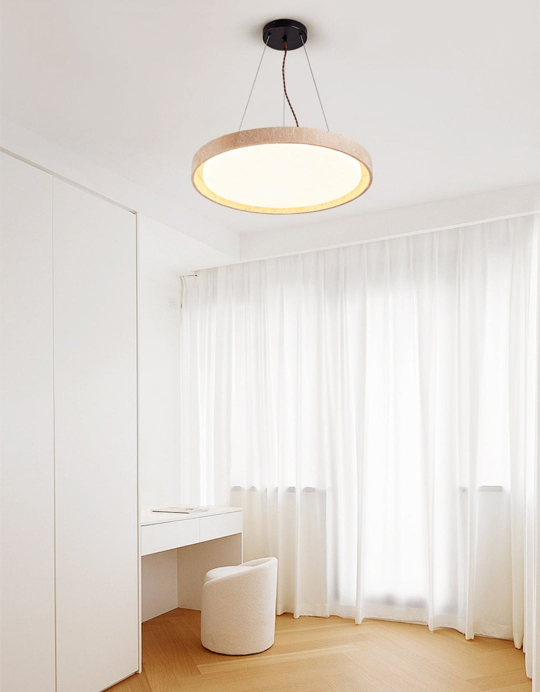 Travertine Circle LED Pendant Light - Vakkerlight