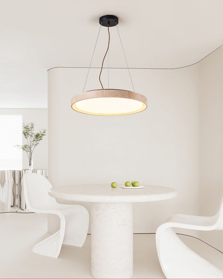 Travertine Circle LED Pendant Light - Vakkerlight