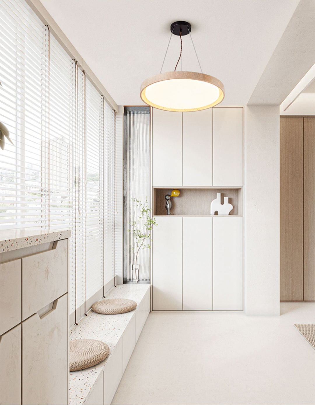 Travertine Circle LED Pendant Light - Vakkerlight