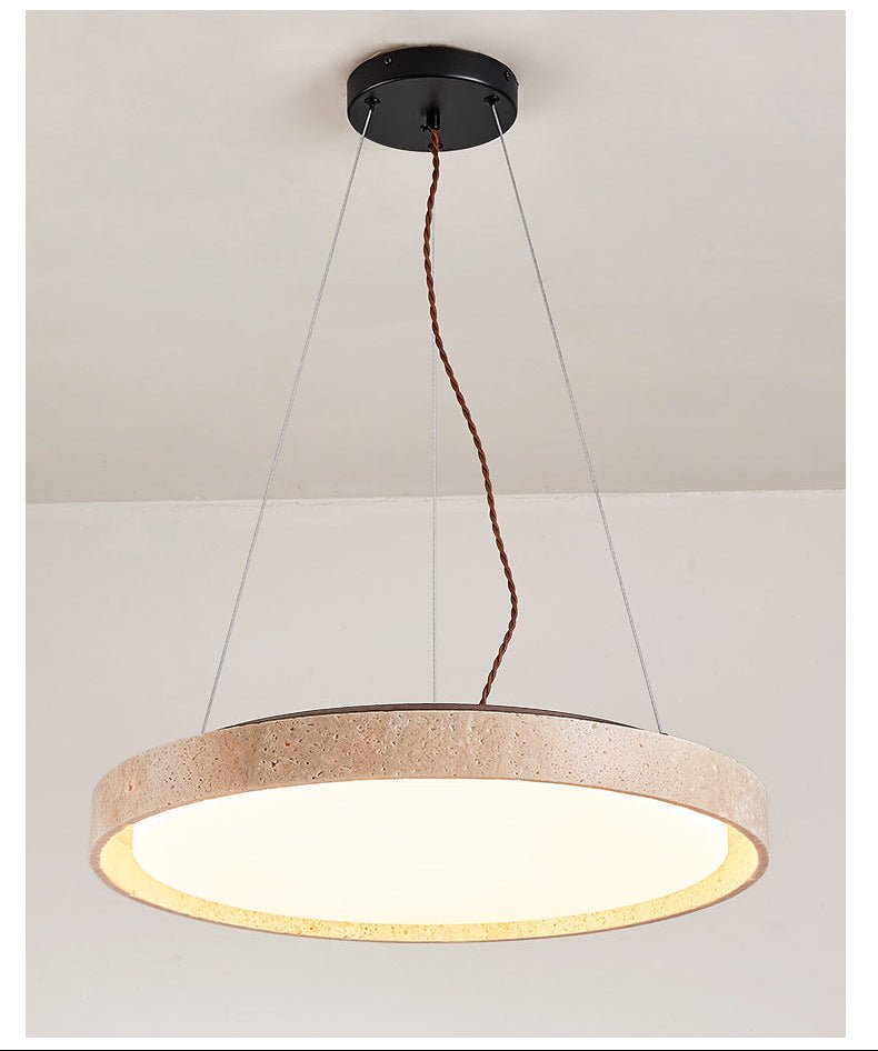Travertine Circle LED Pendant Light - Vakkerlight