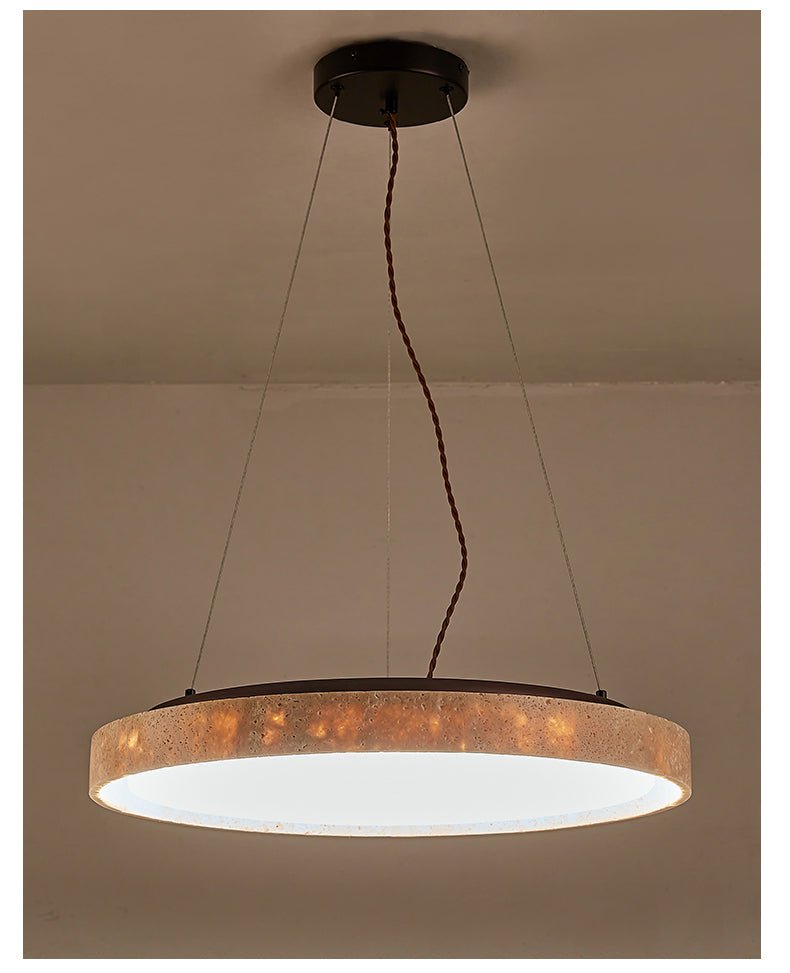 Travertine Circle LED Pendant Light - Vakkerlight