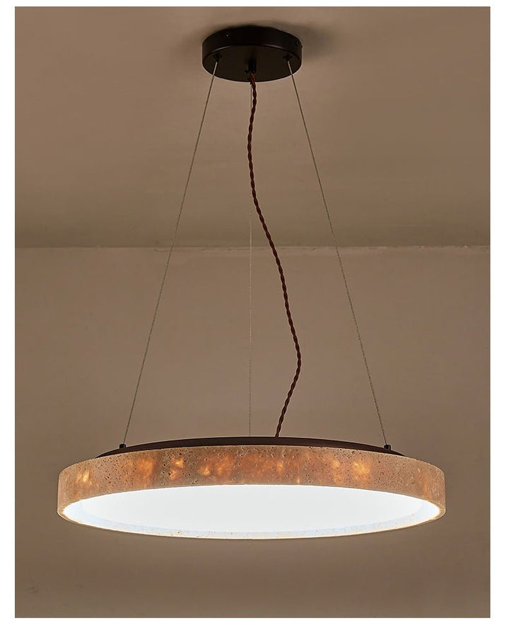 Travertine Circle LED Pendant Light - Vakkerlight