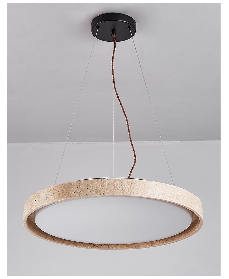 Travertine Circle LED Pendant Light - Vakkerlight