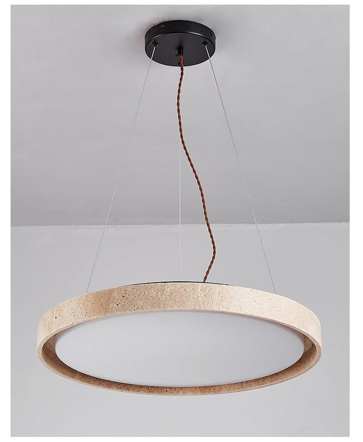 Travertine Circle LED Pendant Light - Vakkerlight