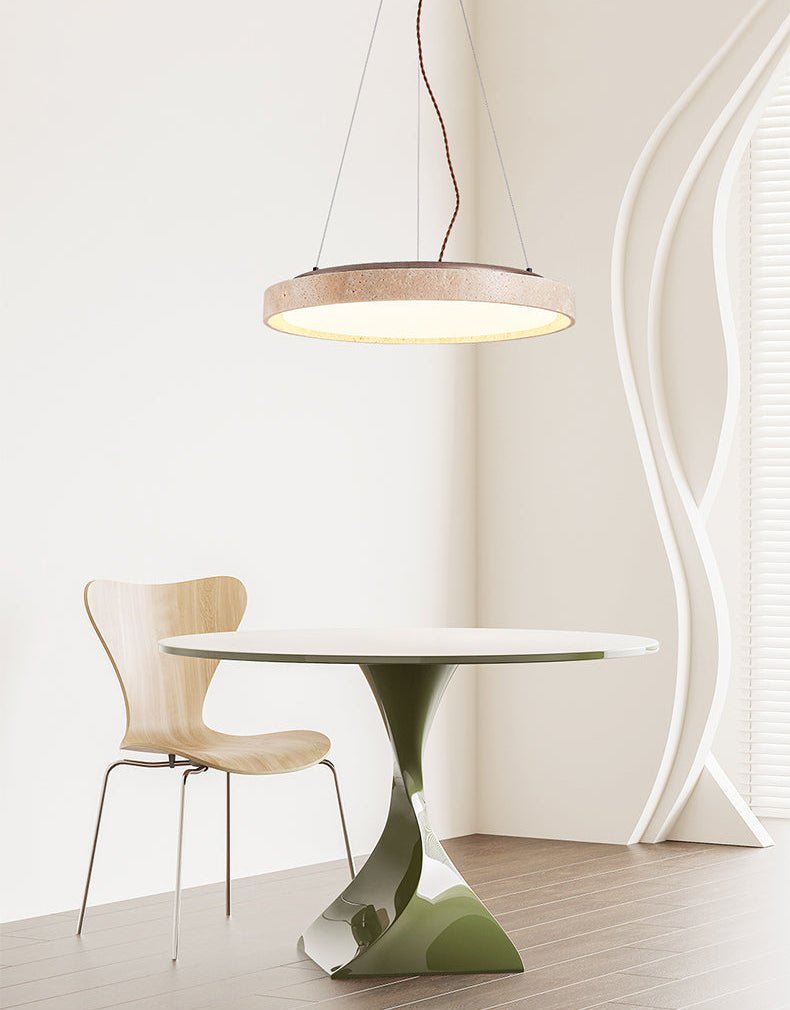 Travertine Circle LED Pendant Light - Vakkerlight