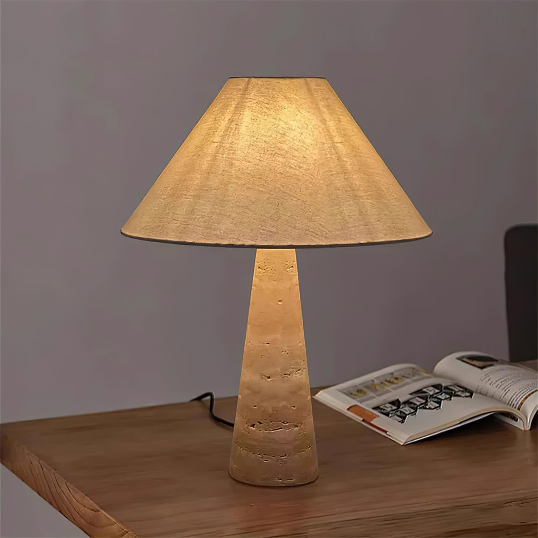Travertine Column Table Lamp - Vakkerlight