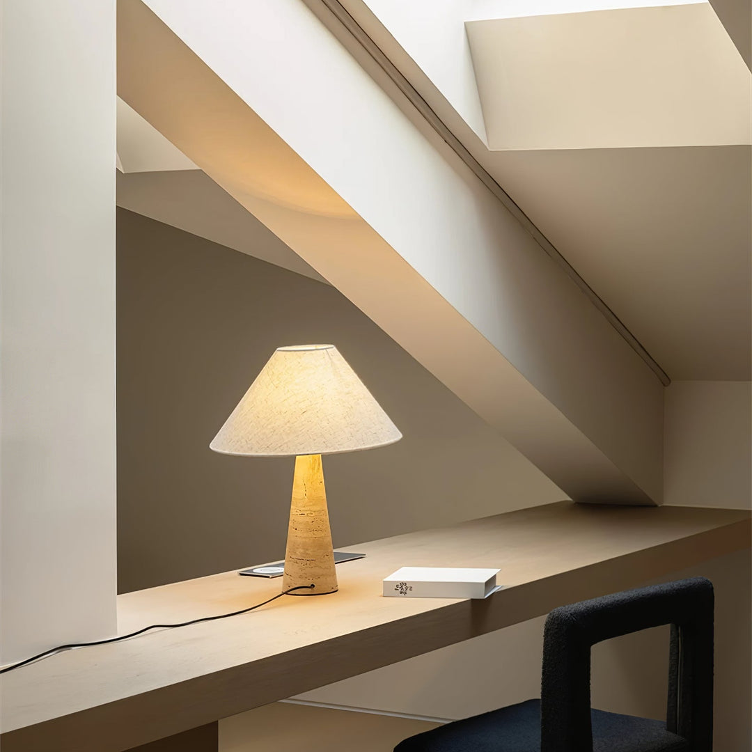 Travertine Column Table Lamp - Vakkerlight