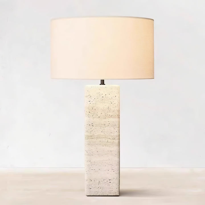 Travertine Column Table Lamp - Vakkerlight