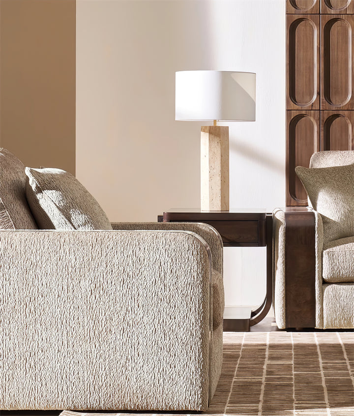 Travertine Column Table Lamp - Vakkerlight