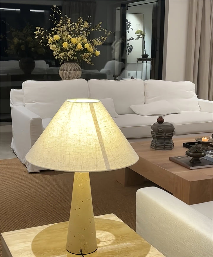 Travertine Column Table Lamp - Vakkerlight