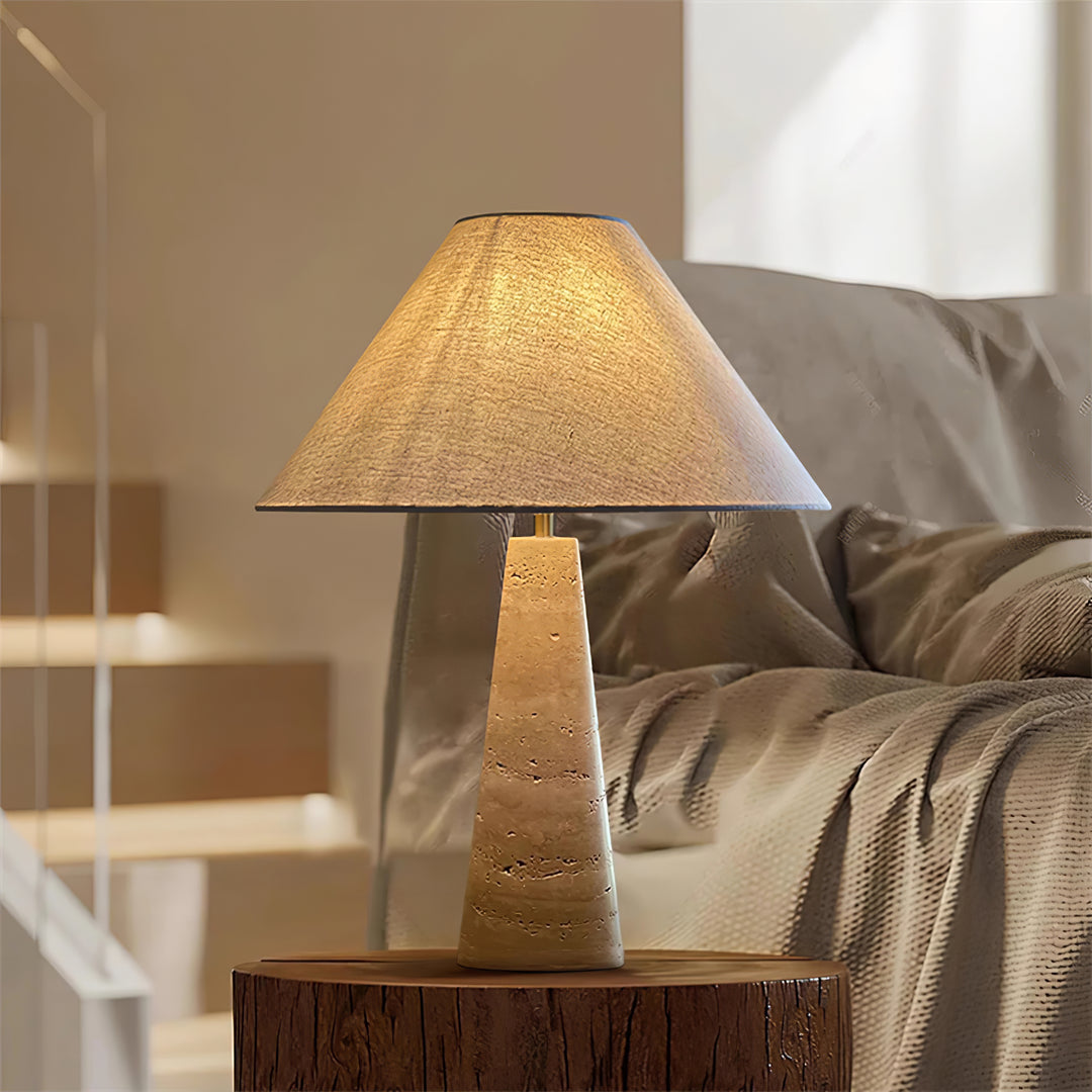 Travertine Column Table Lamp - Vakkerlight