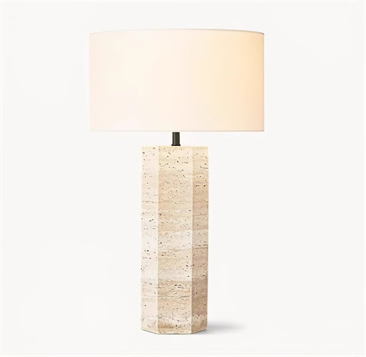 Travertine Column Table Lamp - Vakkerlight