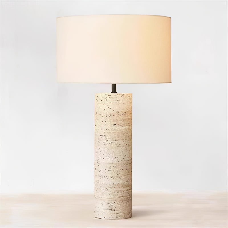 Travertine Column Table Lamp - Vakkerlight