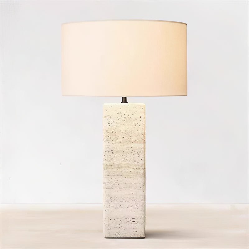 Travertine Column Table Lamp - Vakkerlight
