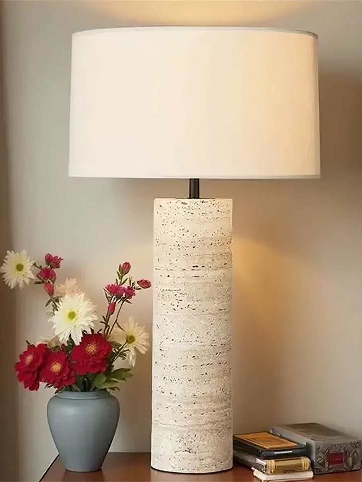 Travertine Column Table Lamp - Vakkerlight