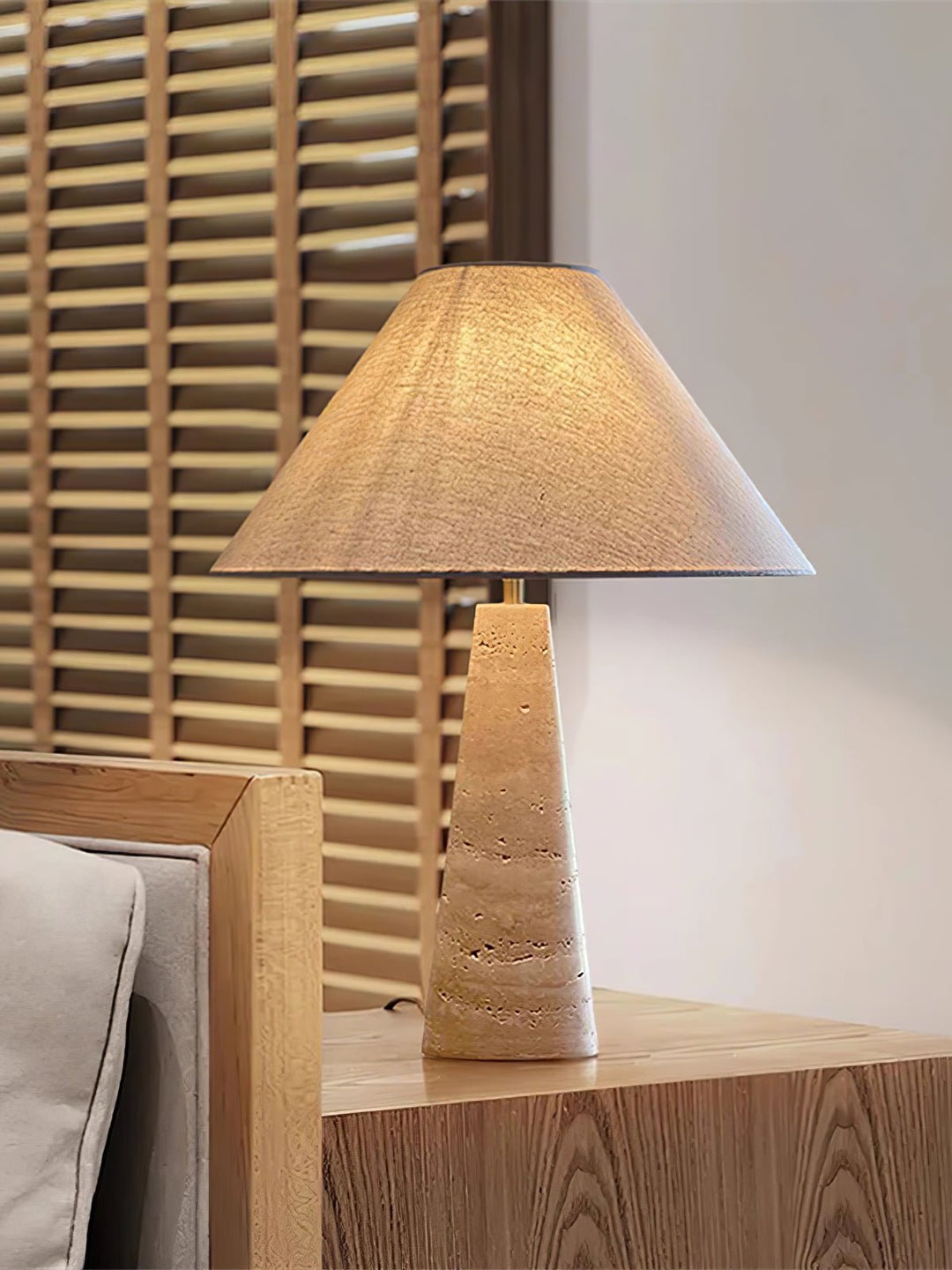 Travertine Column Table Lamp - Vakkerlight
