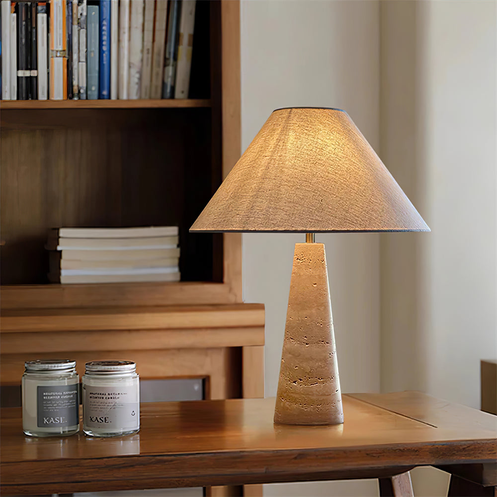 Travertine Column Table Lamp - Vakkerlight