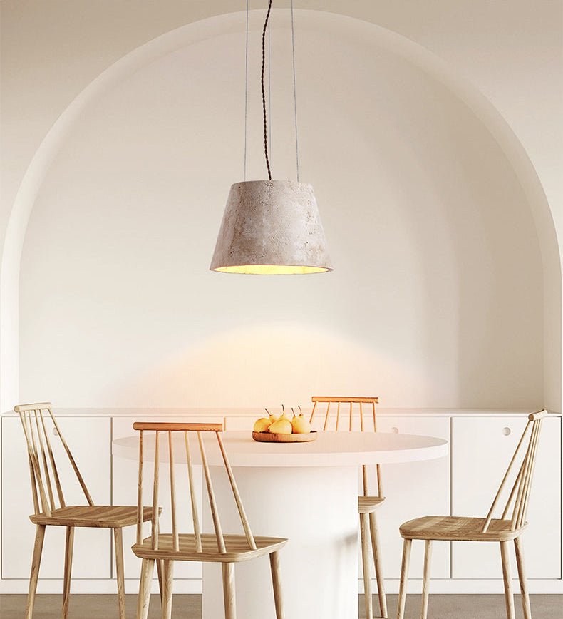 Travertine Cone Pendant Lamp - Vakkerlight