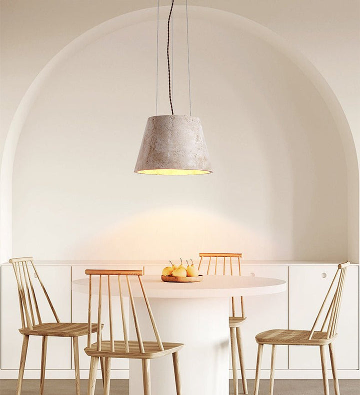 Travertine Cone Pendant Lamp - Vakkerlight