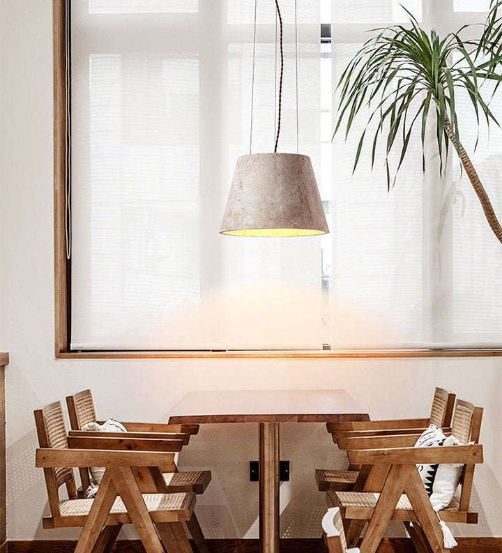 Travertine Cone Pendant Lamp - Vakkerlight