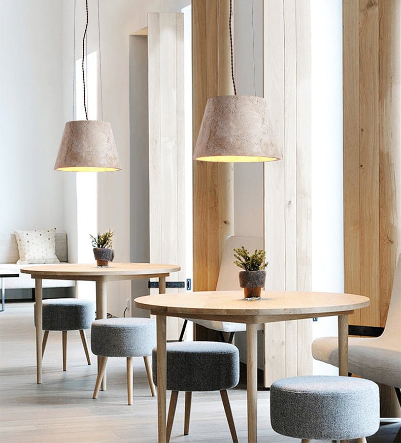 Travertine Cone Pendant Lamp - Vakkerlight