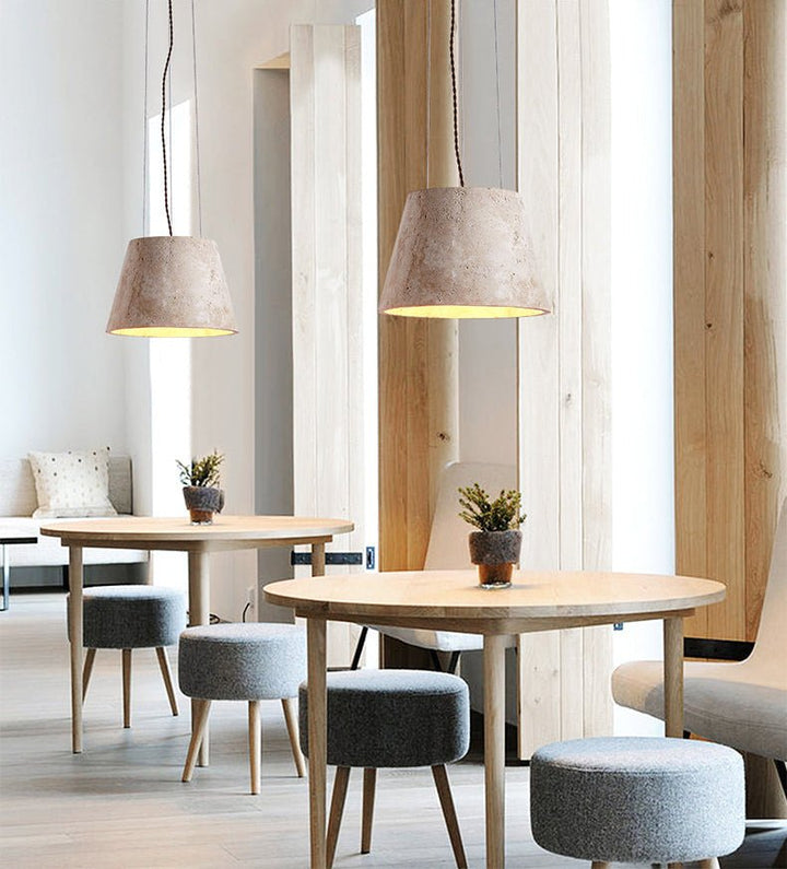 Travertine Cone Pendant Lamp - Vakkerlight