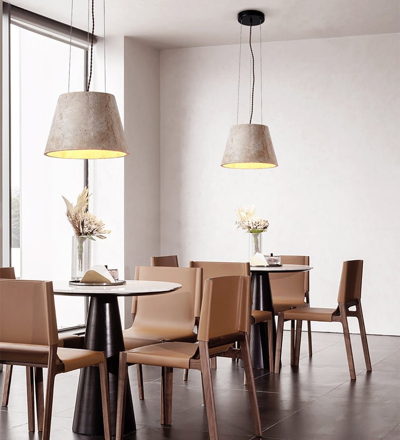 Travertine Cone Pendant Lamp - Vakkerlight