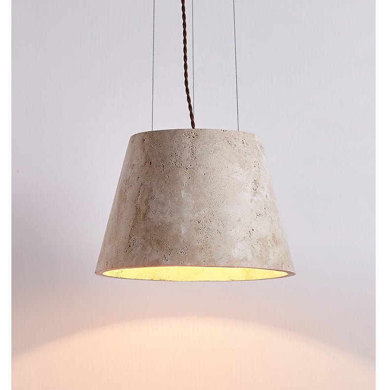 Travertine Cone Pendant Lamp - Vakkerlight