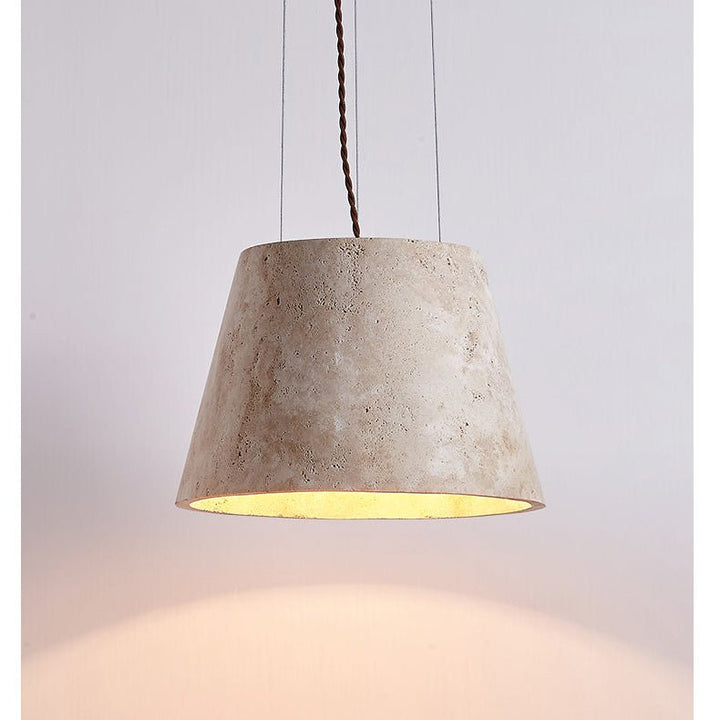 Travertine Cone Pendant Lamp - Vakkerlight
