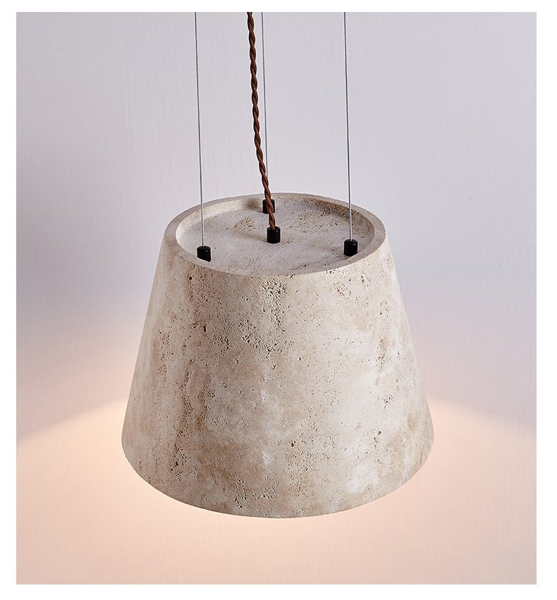 Travertine Cone Pendant Lamp - Vakkerlight