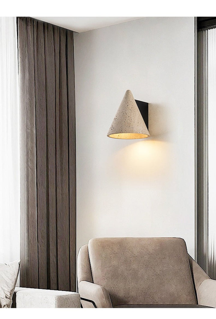 Travertine Cone Wall Sconce - Vakkerlight