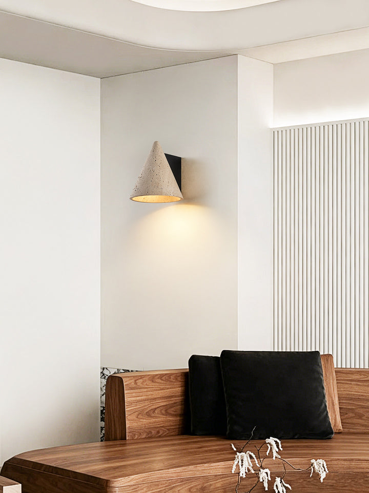 Travertine Cone Wall Sconce - Vakkerlight