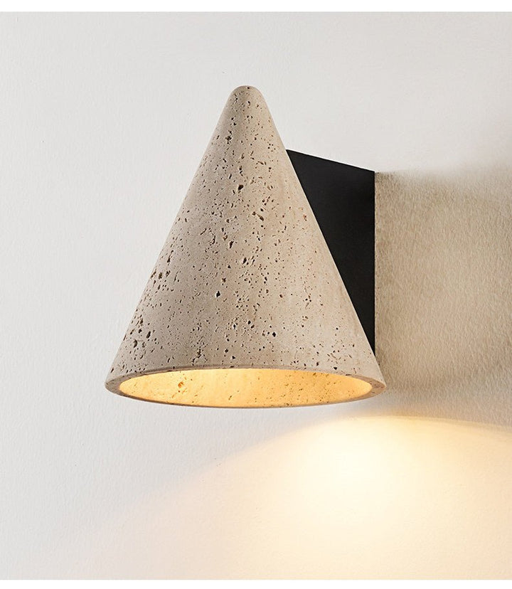 Travertine Cone Wall Sconce - Vakkerlight