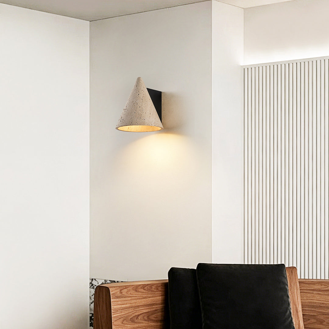 Travertine Cone Wall Sconce - Vakkerlight