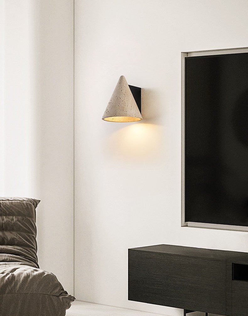 Travertine Cone Wall Sconce - Vakkerlight