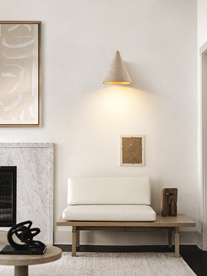 Travertine Cone Wall Sconce - Vakkerlight