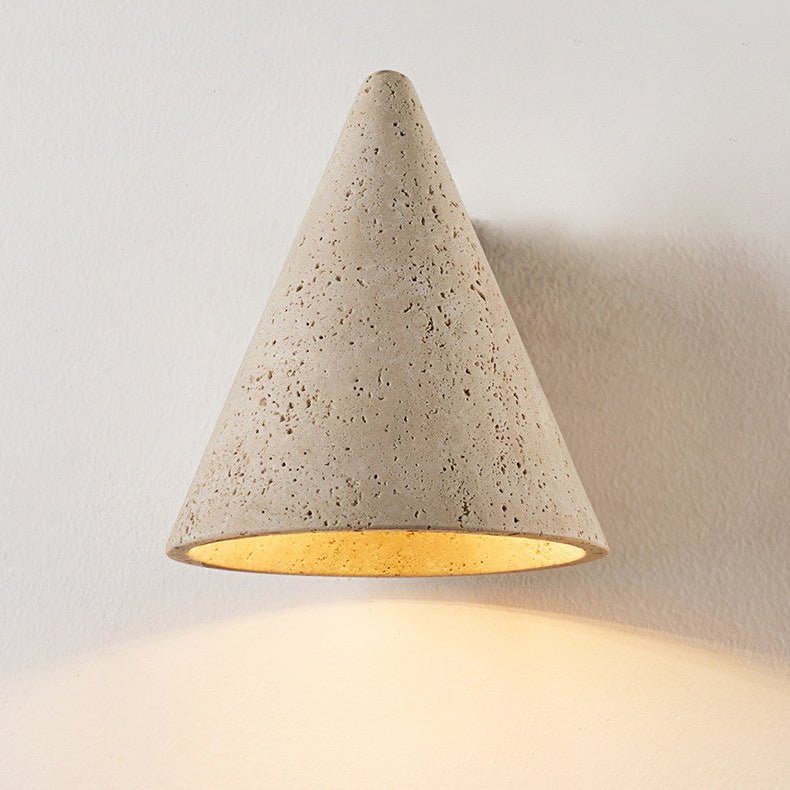 Travertine Cone Wall Sconce - Vakkerlight