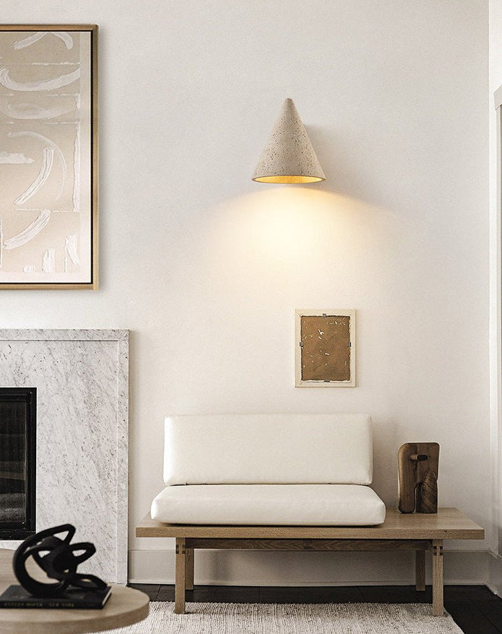 Travertine Cone Wall Sconce - Vakkerlight