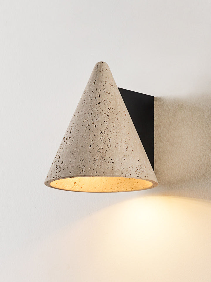 Travertine Cone Wall Sconce - Vakkerlight