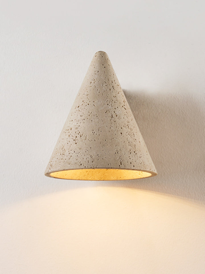 Travertine Cone Wall Sconce - Vakkerlight